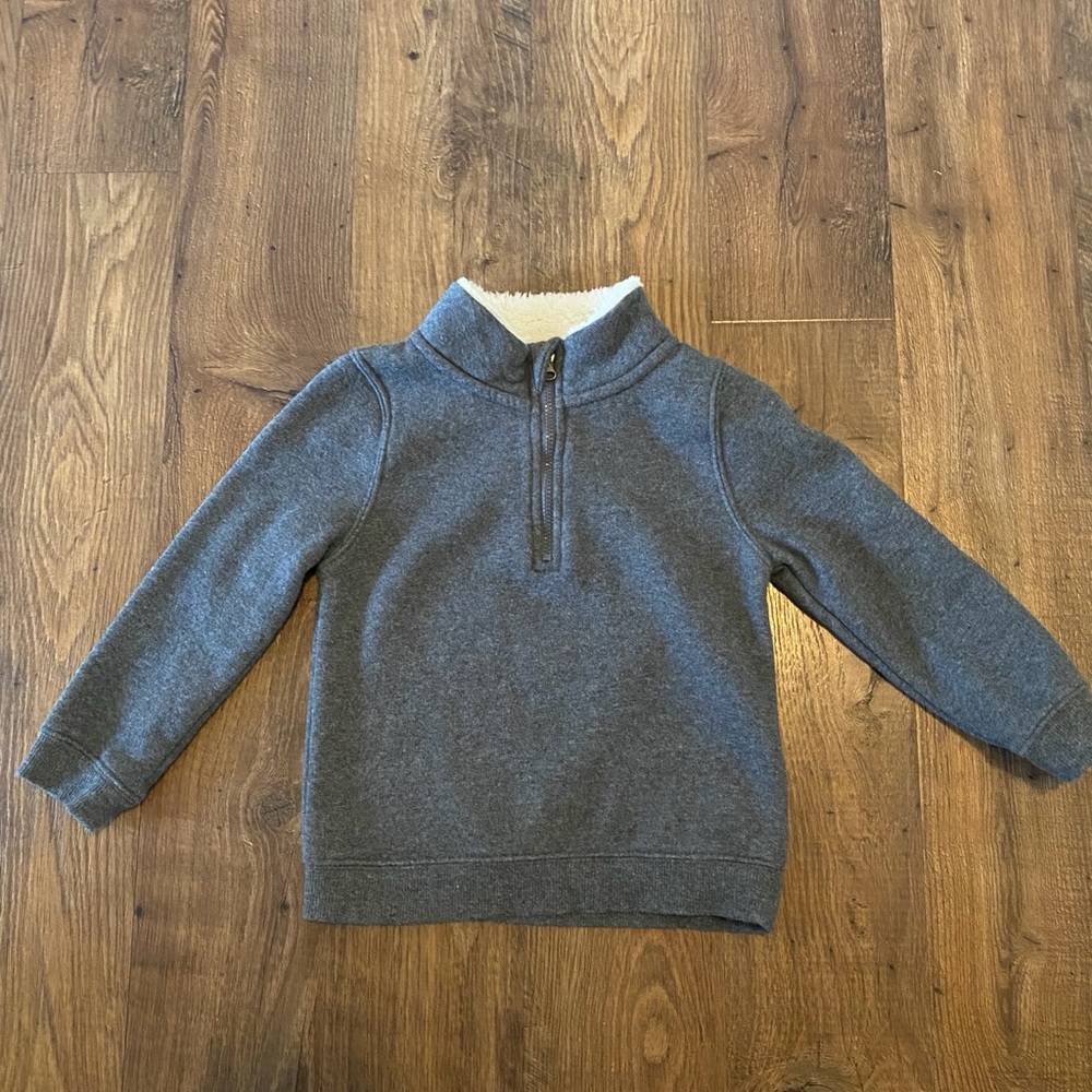 Boys fleece lined quarter zip pullover